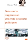 Image for Note sur la suppression generale des partis politiques