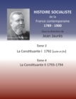Image for Histoire socialiste de la France contemporaine : Tome 3 La Convention I 1792 (suite et fin) et Tome 4 La Convention II 1793-1794