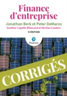 Image for Finance d&#39;entreprise - Les corriges, 1CU 12 Mois