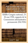 Image for Xxiiie Congres National, 23-26 Mai 1926, Rapports de la Commission Administrative Permanente