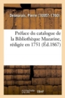 Image for Pr?face Du Catalogue de la Biblioth?que Mazarine, R?dig?e En 1751
