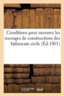 Image for Conditions Generales Pour Mesurer Tous Les Ouvrages de Constructions Des Batiments Civils