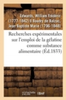 Image for Recherches Exp?rimentales Sur l&#39;Emploi de la G?latine Comme Substance Alimentaire