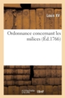 Image for Ordonnance Concernant Les Milices