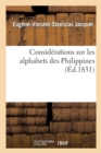 Image for Considerations Sur Les Alphabets Des Philippines