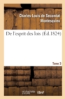 Image for de l&#39;Esprit Des Lois. Tome 3
