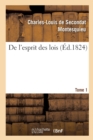 Image for de l&#39;Esprit Des Lois. Tome 1