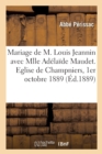 Image for Mariage de M. Louis Jeannin Avec Mlle Adelaide Maudet, Discours