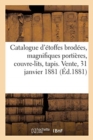 Image for Catalogue de Belles ?toffes Brod?es, Magnifiques Porti?res, Couvre-Lits, Tapis