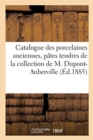 Image for Catalogue Des Porcelaines Anciennes, P?tes Tendres, Rouen, Saint-Cloud, Chantilly, Mennecy