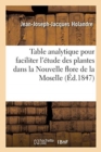 Image for Table Analytique Pour Faciliter l&#39;?tude Des Plantes Dans La Nouvelle Flore