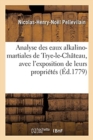 Image for Analyse Des Eaux Alkalino-Martiales de Trye-Le-Ch?teau, Avec l&#39;Exposition de Leurs Propri?t?s
