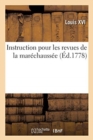 Image for Instruction Pour Les Revues de la Mar?chauss?e