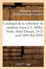 Image for Catalogue de Dessins, Tableaux Et Esquisses Par J. F. Millet, Tableaux, Meubles Et Objets d&#39;Art