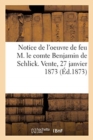 Image for Notice de Tableaux, Mod?les Et Surmoul?s