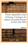 Image for Plantes Disponibles ? Titre d&#39;?change. Num?ro 1