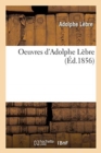Image for Oeuvres d&#39;Adolphe L?bre