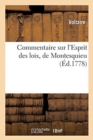 Image for Commentaire Sur l&#39;Esprit Des Loix, de Montesquieu