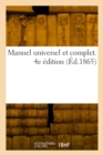 Image for Manuel universel et complet. 4e edition