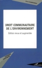 Image for Droit communautaire de l&#39;environnement e.