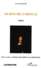Image for DE BOUCHE A OREILLE.