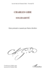 Image for Charles gide (volume xi) - solidarite - les ouvres de charle.