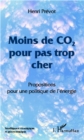Image for Moins de CO2 pour pas trop cher: Propositions pour une politique de l&#39;energie