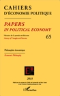 Image for Cahiers d&#39;economie politique: Histoire de la pensee et theories - Philosophie economique