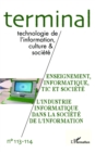 Image for Enseignement, informatique, TIC et societe.