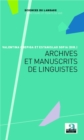 Image for Archives et manuscrits de linguistes
