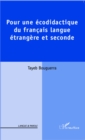 Image for Pour une ecodidactique du francais langue etrangere et secon.