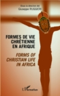 Image for Formes de vie chretienne en Afrique: Forms of christian life in Africa