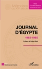 Image for Journal d&#39;Egypte: 1963-1965