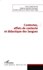 Image for Contextes, effets de contexte et didactique des langues