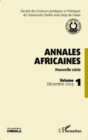Image for Annales africaines vol 1 decembre 2014: Nouvelle serie