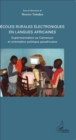 Image for Ecoles rurales electroniques en langues africaines: Experimentation au Cameroun et orientation politique panafricaine