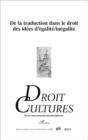 Image for De La Traduction Dans Le Droit Des Idees D&#39;egalite/inegalite