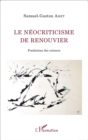 Image for Le neocriticisme de Renouvier: Fondations de sciences