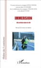 Image for Immersion: Des artistes dans la cite - Recueil de textes de theatre