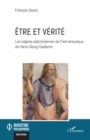 Image for Être et vérité: Les origines platoniciennes de l&#39;hermeneutique de Hans-Georg Gadamer