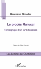Image for Le Proces Ranucci: Temoignage D&#39;un Jure D&#39;assises