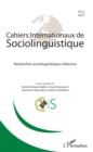 Image for Recherches sociolinguistiques a Maurice