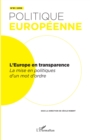 Image for L&#39;Europe en transparence