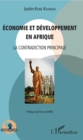 Image for Economie Et Developpement En Afrique: La Contradiction Principale