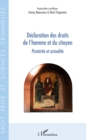 Image for Declaration Des Droits De L&#39;homme Et Du Citoyen: Posterite Et Actualite