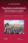 Image for Populisme et polarisations: Notes theoriques sur le folklore dans les institutions politiques