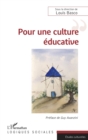 Image for Pour une culture educative: Preface de Guy Avanzini
