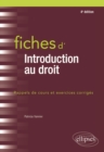 Image for Fiches d&#39;Introduction Au Droit - 4E Edition