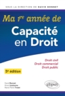 Image for Ma premiere annee de Capacite en Droit. Droit civil - Droit commercial - Droit public - 5e edition