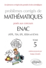 Image for Problemes corriges de mathematiques poses aux concours ENAC (ATPL, TSA, EPL, IESSA et ICNA) - Tome 5